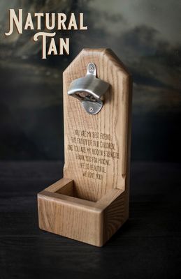 Wood Handle Beer Bottle Opener Ideal Groomsmen Gift with Personalized Logo Printing