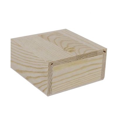 Wooden Gift Box Craft Storage Box with Sliding Lid Custom Order Accepted 8.4x8.4x4.1cm