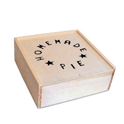 Light Weight Wooden Pie Boxes Custom Order Accepted for Handmade Food Grade Packaging