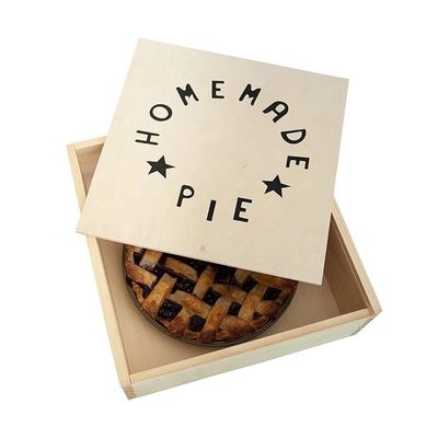 Light Weight Wooden Pie Boxes Custom Order Accepted for Handmade Food Grade Packaging