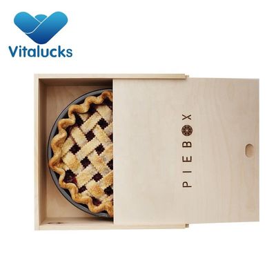 Light Weight Wooden Pie Boxes Custom Order Accepted for Handmade Food Grade Packaging