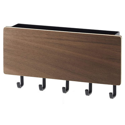 Custom Entryway Mail Holder for Wall With 5 Key Hooks Wall Mount Mail Letter Key Rack