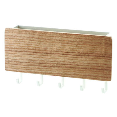 Custom Entryway Mail Holder for Wall With 5 Key Hooks Wall Mount Mail Letter Key Rack