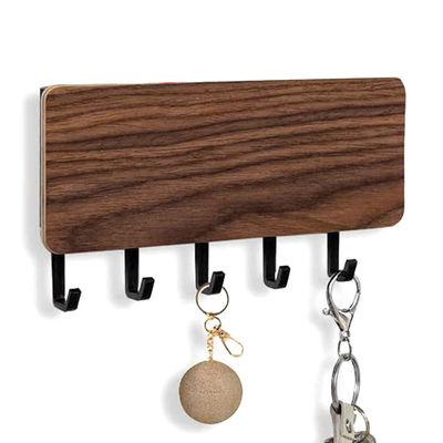 Custom Entryway Mail Holder for Wall With 5 Key Hooks Wall Mount Mail Letter Key Rack