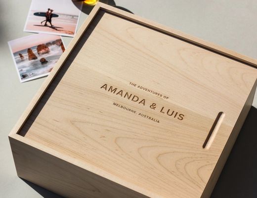Modern Minimalist Custom Memory Box for Personalized Logo Keepsakes and Storage Holders