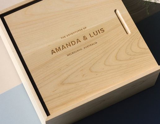 Modern Minimalist Custom Memory Box for Personalized Logo Keepsakes and Storage Holders