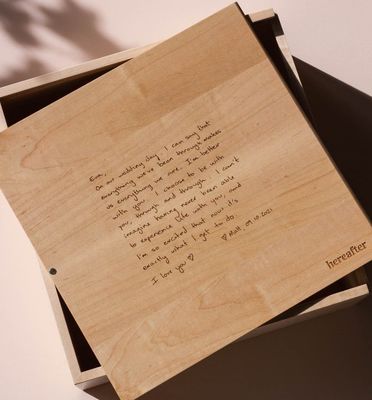 Modern Minimalist Custom Memory Box for Personalized Logo Keepsakes and Storage Holders