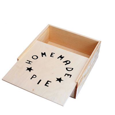 Customized Logo Acceptable Antique Color Reusable Wooden Pie Cake Dessert Box Bread Storage Box