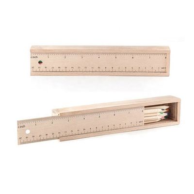 Multi-Function Sliding Wooden Pen Gift Display Box in Stain Color for Craftsmanship
