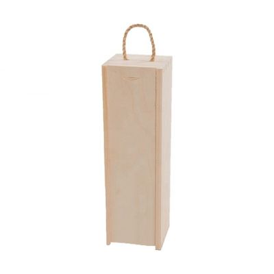 Customized Unfinished Wine Box Packaging with Silk-Screen Printed Pine Wooden Gift Box