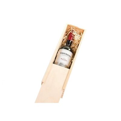 Customized Unfinished Wine Box Packaging with Silk-Screen Printed Pine Wooden Gift Box