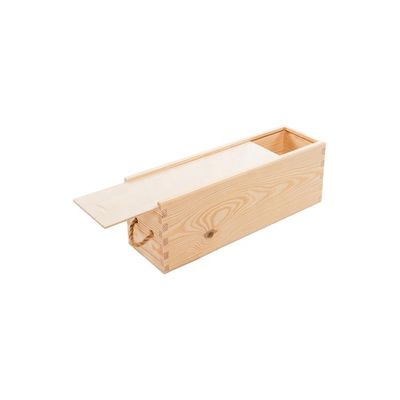 Customized Unfinished Wine Box Packaging with Silk-Screen Printed Pine Wooden Gift Box