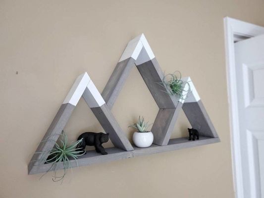 Custom Wood Floating Shelves 25x14x4 Inches for Handmade Nature Wooden Mountain Shelf