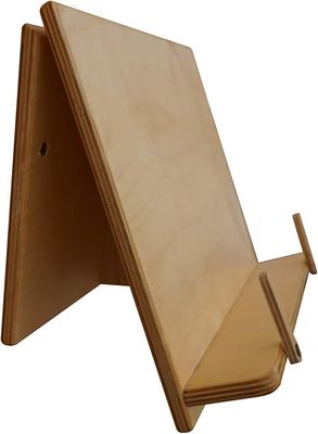 Wooden Wall Mount Book Holder Adjustable Recipe Book Stand for Kitchen Counter Display