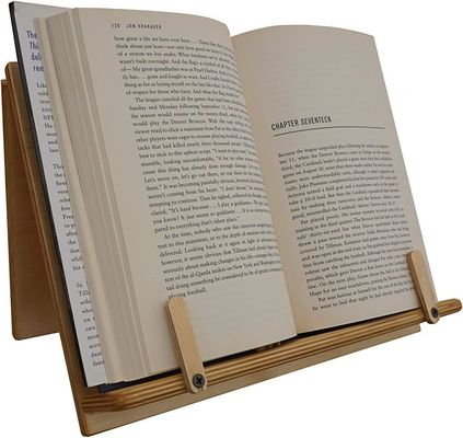 Wooden Wall Mount Book Holder Adjustable Recipe Book Stand for Kitchen Counter Display