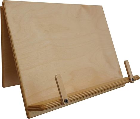 Wooden Wall Mount Book Holder Adjustable Recipe Book Stand for Kitchen Counter Display