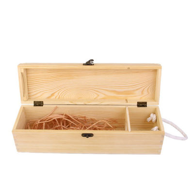 Customized Logo Acceptable Single Bottle Wooden Wine Box for Personalized Gifts