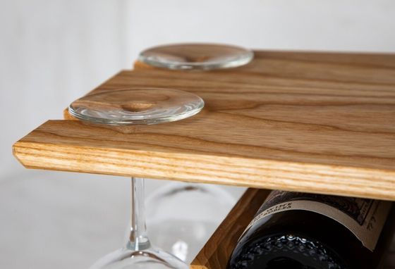Customized Logo Hardwood Wine Rack High Quantity Wine Holder for Countertop