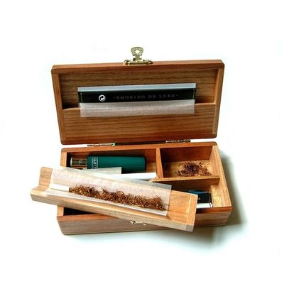 Customizable Logo and Lacquer Coating Options Wooden Humidor for Cigar Packaging Box