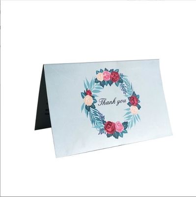 Customized Fancy Design Thank You Greeting Card Postcards with Logo on Recycled Paper