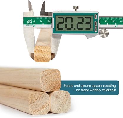 202405 Bird Perch Strong Thicken Wooden Roosting Bar for Coop and Brooder Long-Lasting