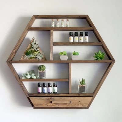 Customized Logo Living Room Furniture Handmade Wooden Wall Mounted Floating Collection Shelves