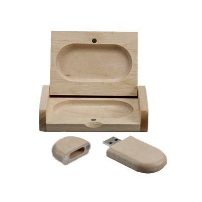 Maple Wood Color 32GB USB Flash Drive with Customized Logo and Packaging Box Included