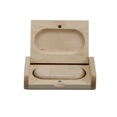Maple Wood Color 32GB USB Flash Drive with Customized Logo and Packaging Box Included