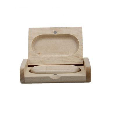 Stamping Printing Maple Wooden USB Flash Drive and Box for Marketing Campaigns