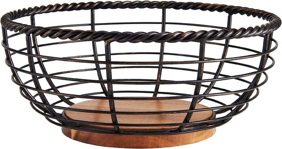 Compact Folding Wooden Fruit Bowl for Space-Saving Kitchen and Living Room Storage