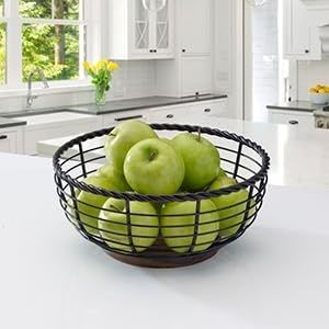 Compact Folding Wooden Fruit Bowl for Space-Saving Kitchen and Living Room Storage