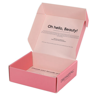 Customized Matt Lamination Printing Pink Cosmetic Set Shipping Mailer Box for Skin Care