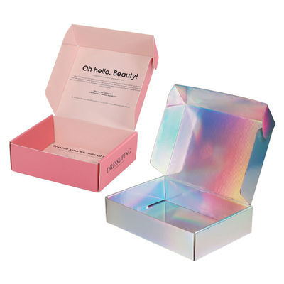 Customized Matt Lamination Printing Pink Cosmetic Set Shipping Mailer Box for Skin Care