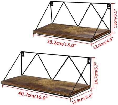 Adjustable Floating Wall Shelves Set of 2 for Bedroom Bathroom Living Room Kitchen and Office Space-Saving Design