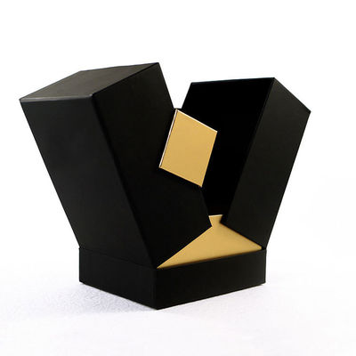 Square Essential Oil Perfume Box Packaging with Custom Gold Stamping Logo and Design