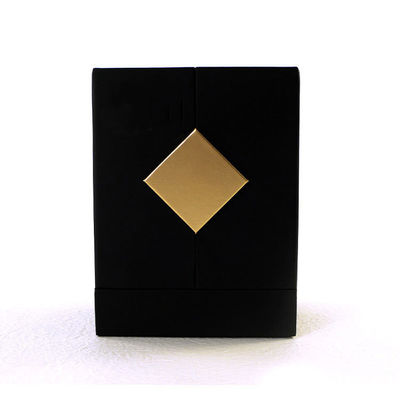 Square Essential Oil Perfume Box Packaging with Custom Gold Stamping Logo and Design