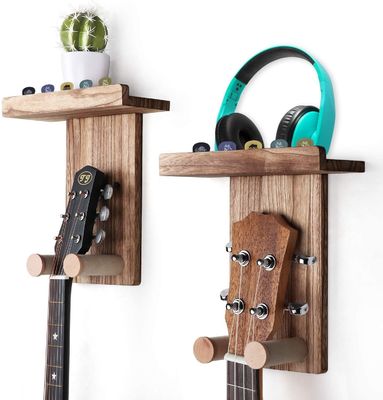 Custom Wall Mount Holder Guitar Hanger Shelf for Home Decoration Single Tier Design