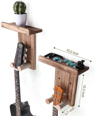 Custom Wall Mount Holder Guitar Hanger Shelf for Home Decoration Single Tier Design