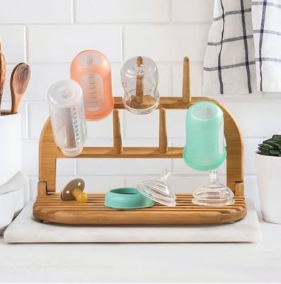 Upgrade Your Drying Experience with Our Bamboo Baby Bottle Drying Rack