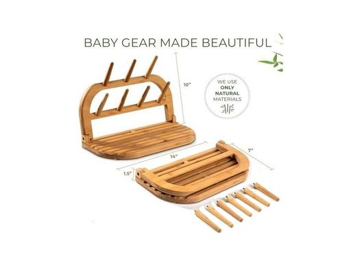 Upgrade Your Drying Experience with Our Bamboo Baby Bottle Drying Rack