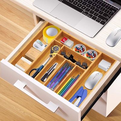 Bamboo Kitchen Silverware Utensil Holder And Cutlery Tray Drawer Organizer For Flatware Customize Size
