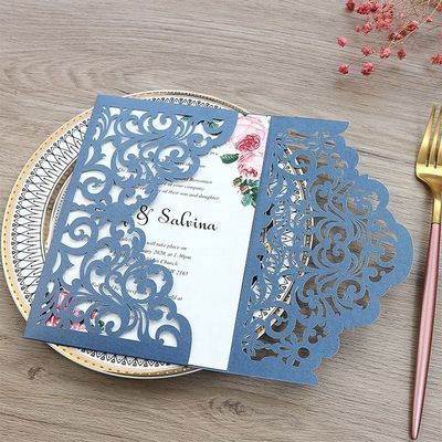 Stunning Laser Cut Wedding Invitation Card for Party Europe Regional Feature Included