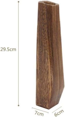 Regional Feature Wooden Vase Display for Faux Flowers Plants Holiday Decoration Gift