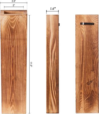Indoor Plants Dried Flowers and Faux Greenery Plants Wooden Pocket Wall Vases 3 Pack
