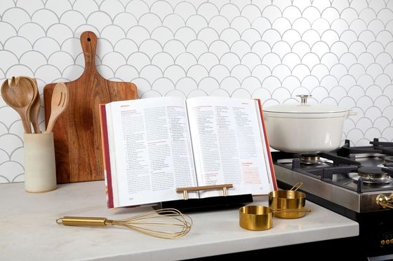 Sample Charge Free Folding Recipe Book Stand for Kitchen Counter Triangle Page Holder