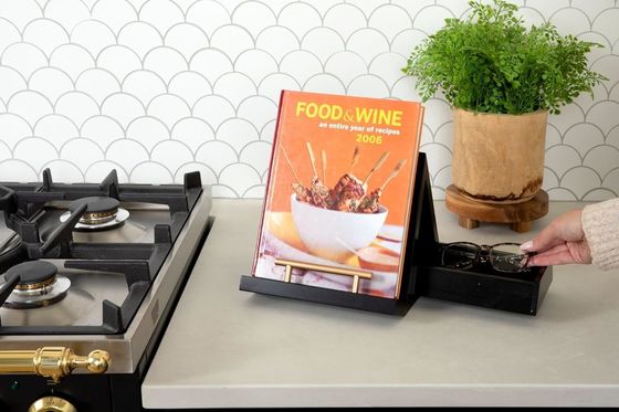 Sample Charge Free Folding Recipe Book Stand for Kitchen Counter Triangle Page Holder