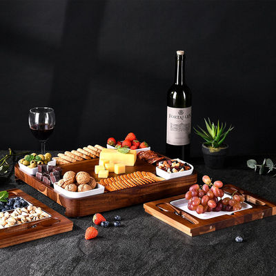 Customizable Multi-Function Bamboo Cutting Board with Stand and Collapsible Colander