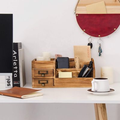 Desktop Bookshelf Organizer Tabletop Display Office Desk Storage Shelf Rack Custom