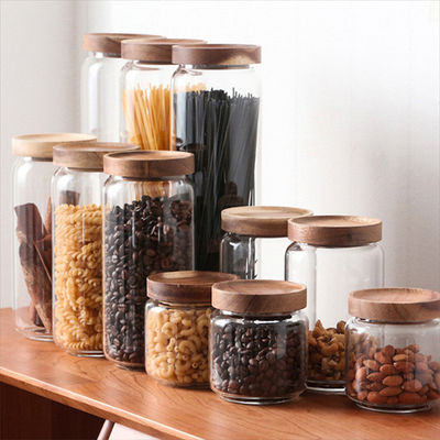Acacia Lid Glass Containers for Food Storage Solutions