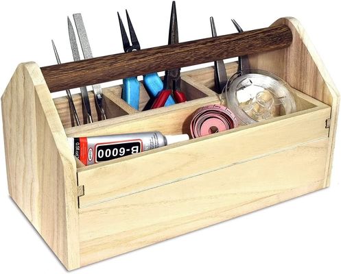 Custom Order Accepted Wooden Drawer Organizer Craft Tool Storage Box with Pine Wood/Bamboo